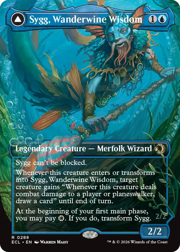 Image for Sygg, Wanderwine Wisdom (Borderless) (288) (Foil) (Lorwyn Eclipsed) - Magic: The Gathering