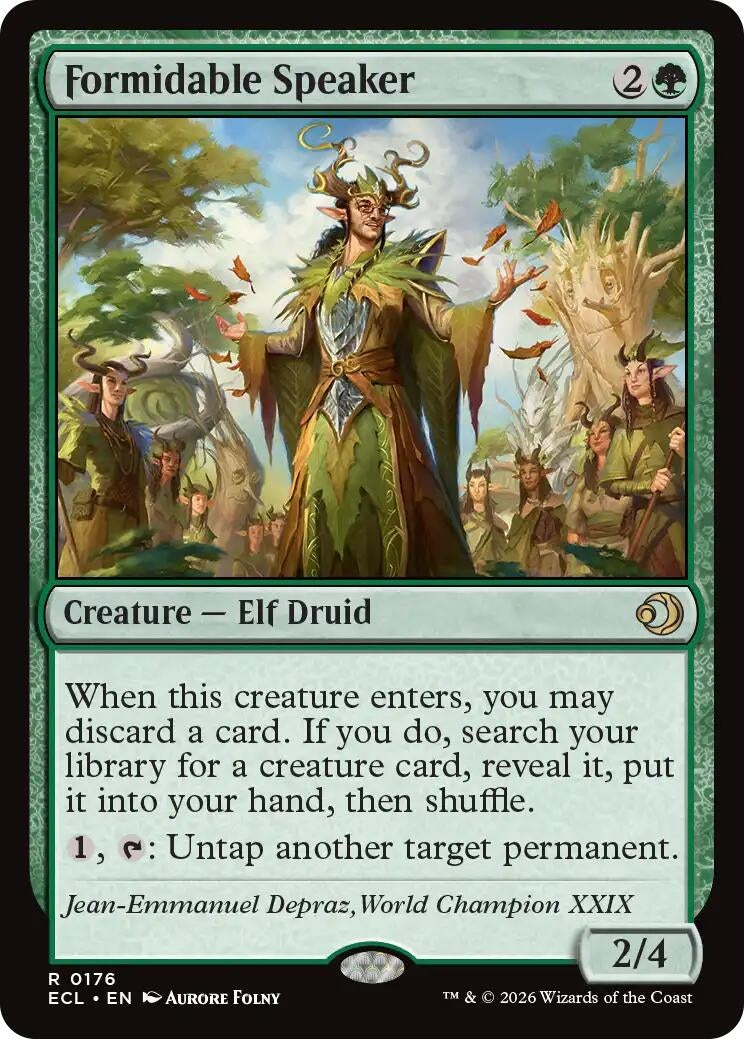 Image for Formidable Speaker (176) (Foil) (Lorwyn Eclipsed) - Magic: The Gathering