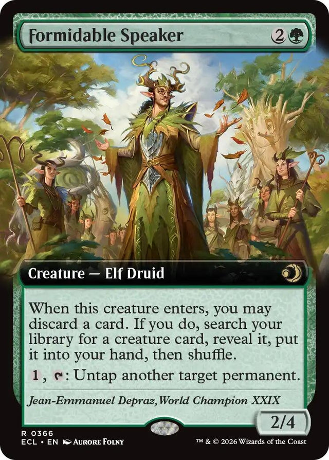 Image for Formidable Speaker (Extended Art) (366) (Foil) (Lorwyn Eclipsed) - Magic: The Gathering