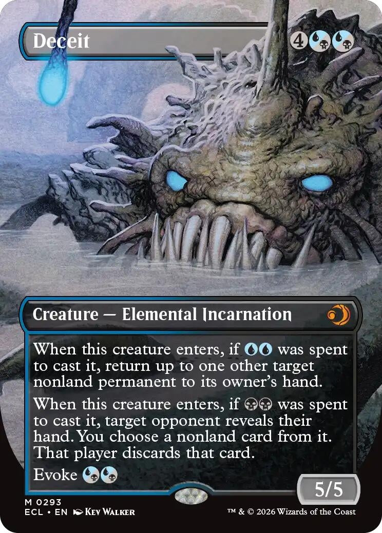 Image for Deceit (Borderless) (293) (Foil) (Lorwyn Eclipsed) - Magic: The Gathering