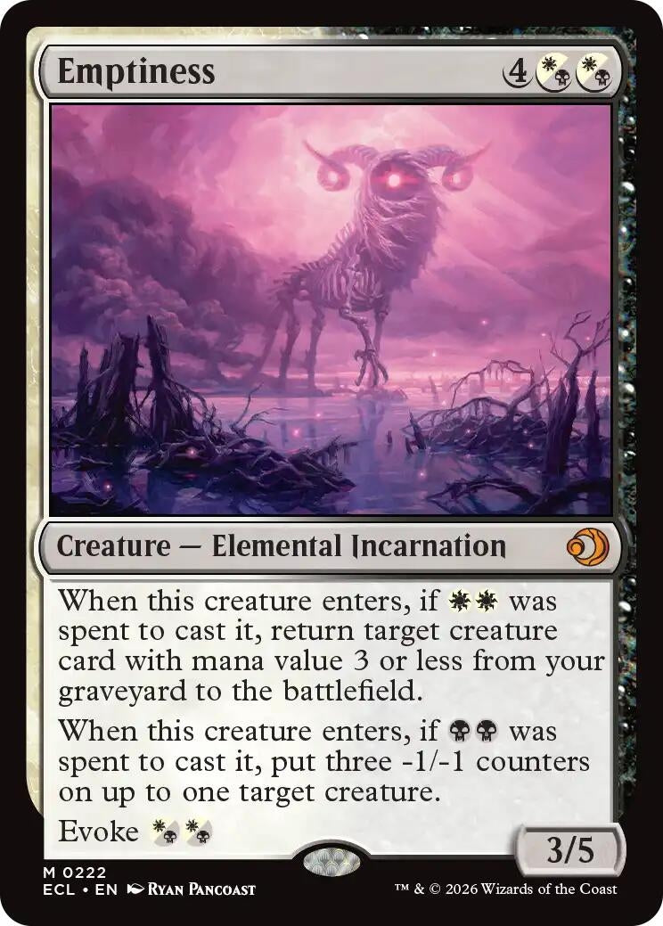 Image for Emptiness (222) (Foil) (Lorwyn Eclipsed) - Magic: The Gathering
