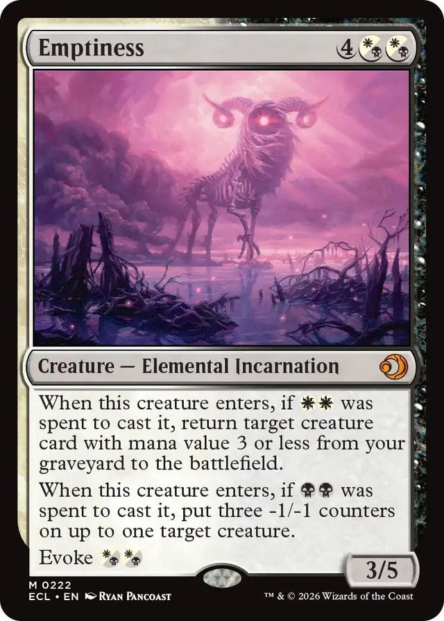 Image for Emptiness (222) (Foil) (Lorwyn Eclipsed) - Magic: The Gathering