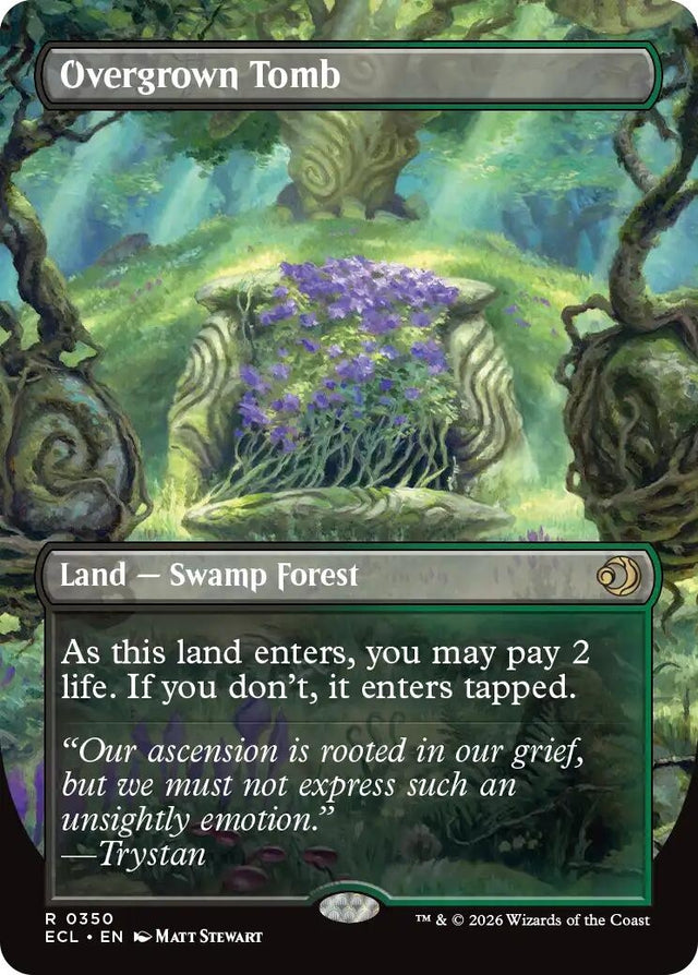 Image for Overgrown Tomb (Borderless) (350) (Foil) (Lorwyn Eclipsed) - Magic: The Gathering