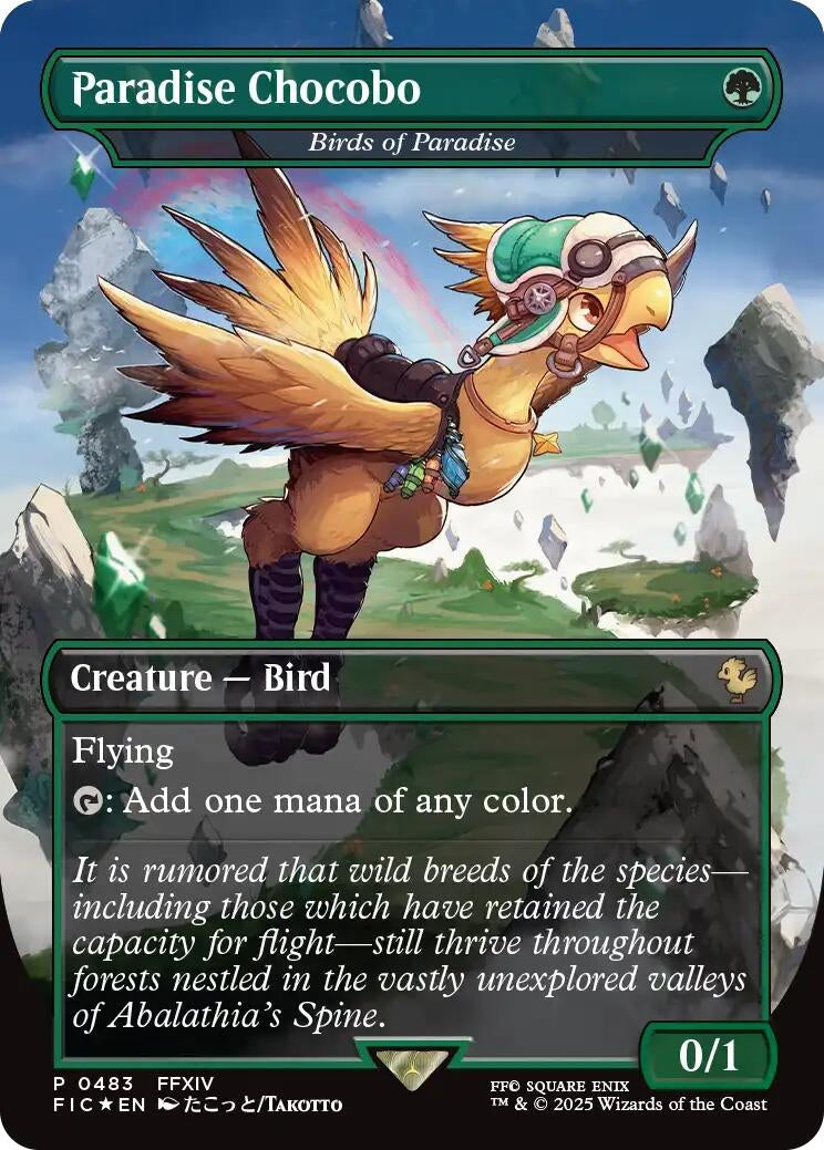 Image for Paradise Chocobo - Birds of Paradise (Borderless) (483) (Foil) (FINAL FANTASY) - Magic: The Gathering