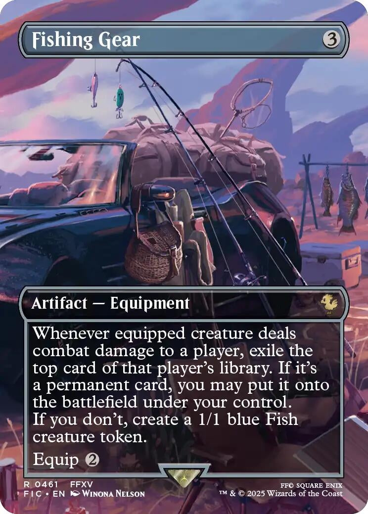 Image for Fishing Gear (Borderless) (461) (Foil) (FINAL FANTASY) - Magic: The Gathering