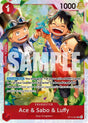 Image for Ace & Sabo & Luffy (OP13-007) (Foil) (Carrying On His Will) - One Piece Card Game
