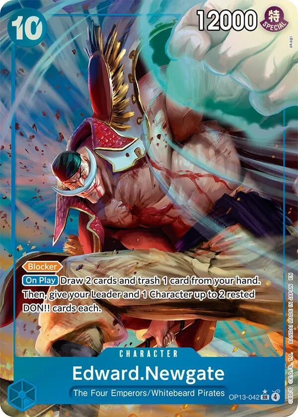 Image for Edward.Newgate (Alternate Art) (OP13-042) (Foil) (Carrying On His Will) - One Piece Card Game