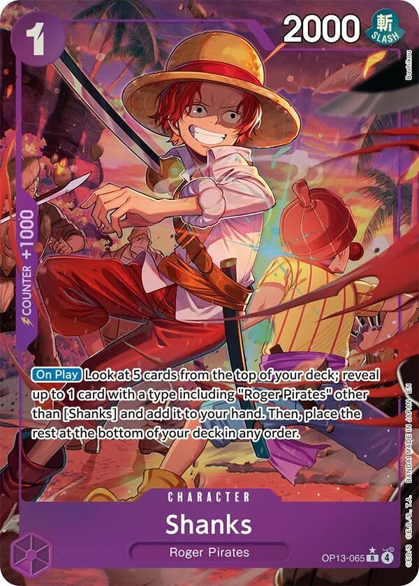 Image for Shanks (065) (Alternate Art) (OP13-065) (Foil) (Carrying On His Will) - One Piece Card Game