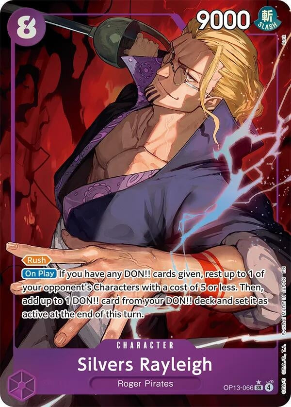 Image for Silvers Rayleigh (Alternate Art) (OP13-066) (Foil) (Carrying On His Will) - One Piece Card Game