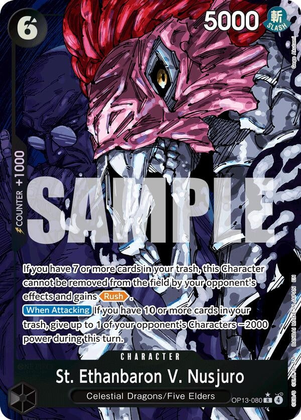 Image for St. Ethanbaron V. Nusjuro (Alternate Art) (OP13-080) (Foil) (Carrying On His Will) - One Piece Card Game