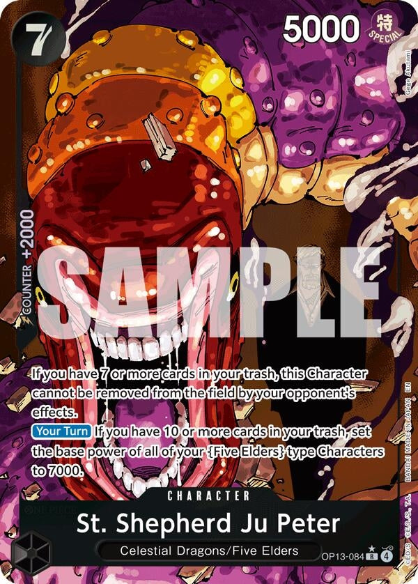 Image for St. Shepherd Ju Peter (Alternate Art) (OP13-084) (Foil) (Carrying On His Will) - One Piece Card Game