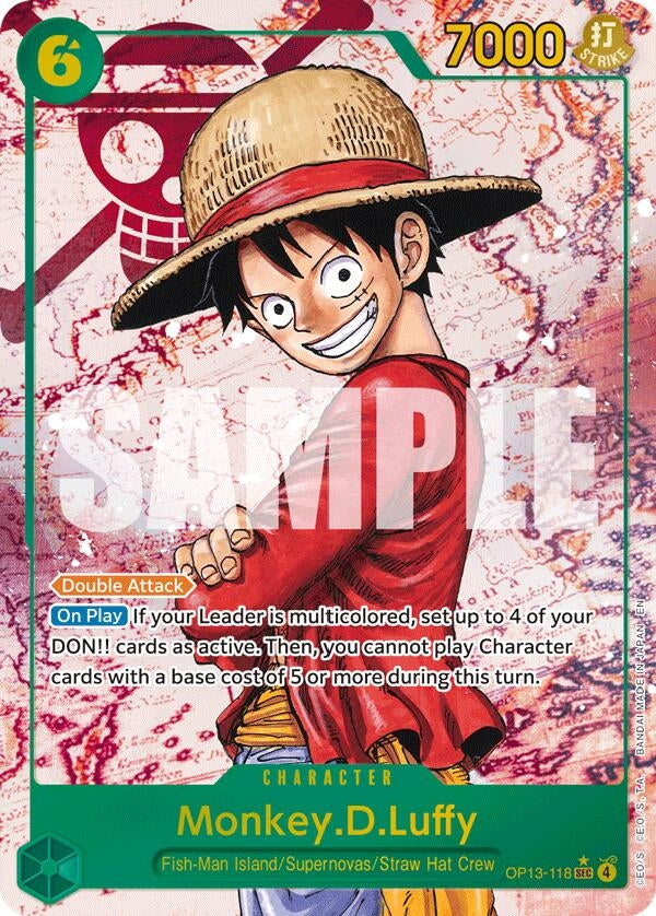 Image for Monkey.D.Luffy (118) (Parallel) (OP13-118) (Foil) (Carrying On His Will) - One Piece Card Game