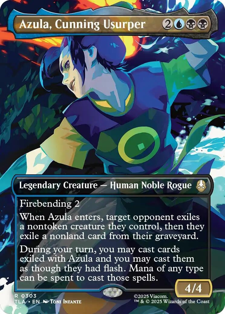 Image for Azula, Cunning Usurper (Borderless) (303) (Avatar: The Last Airbender) - Magic: The Gathering