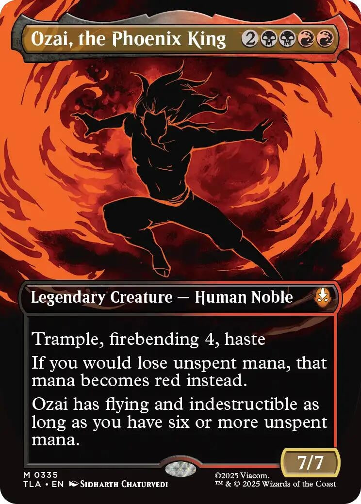 Image for Ozai, the Phoenix King (0335) (Borderless) (335) (Avatar: The Last Airbender) - Magic: The Gathering