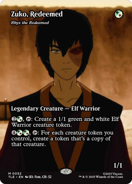 Image for Zuko, Redeemed - Rhys the Redeemed (Borderless) (52) (Foil) (Avatar: The Last Airbender: Eternal-Legal) - Magic: The Gathering