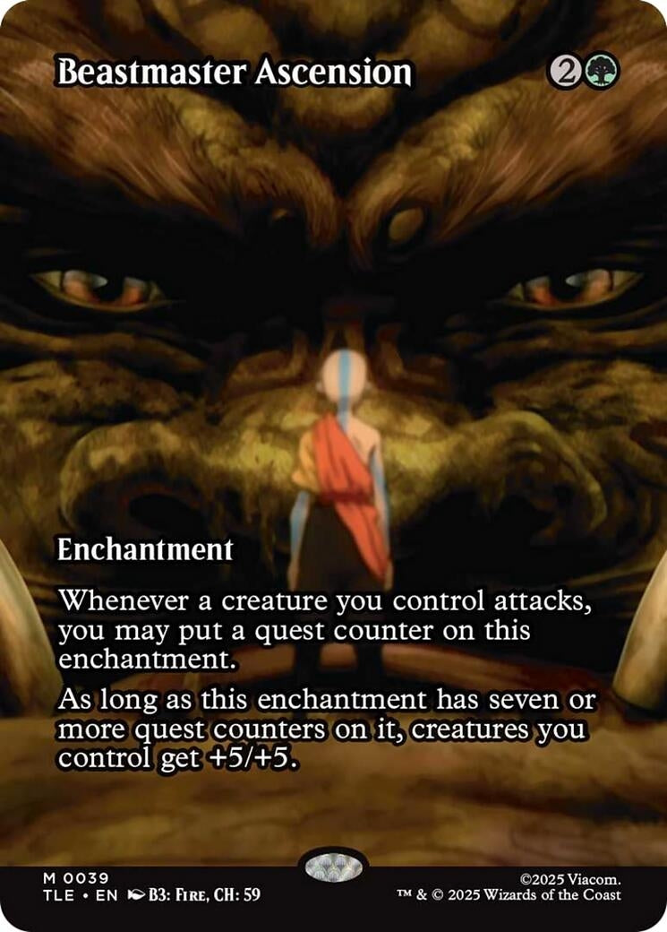 Image for Beastmaster Ascension (Borderless) (39) (Foil) (Avatar: The Last Airbender: Eternal-Legal) - Magic: The Gathering