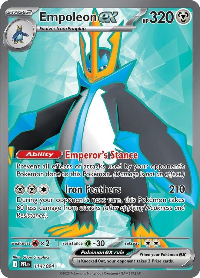 Image for Empoleon ex (114/094) (ME02: Phantasmal Flames) - Pokemon
