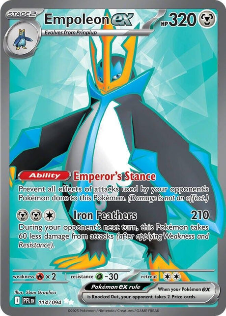 Image for Empoleon ex (114/094) (ME02: Phantasmal Flames) - Pokemon