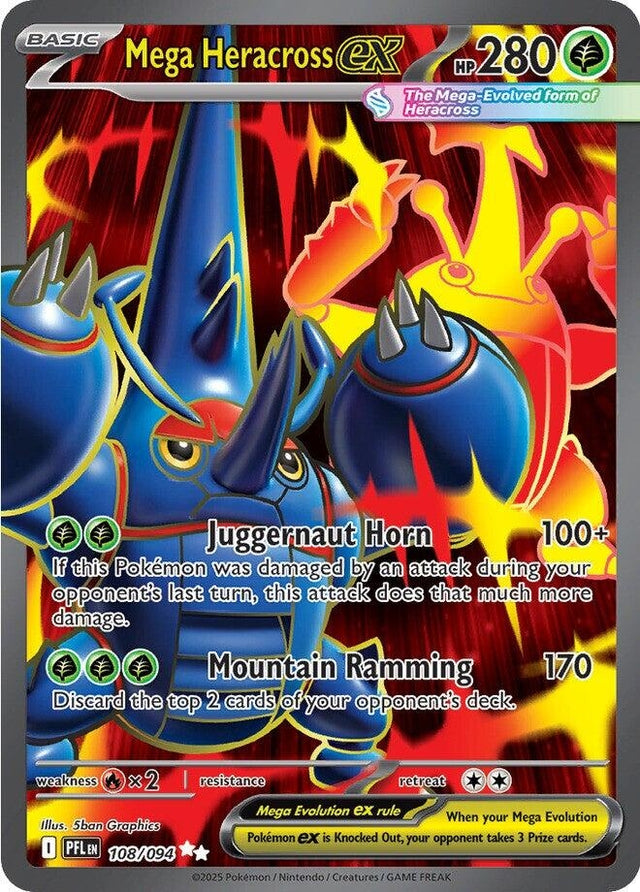 Image for Mega Heracross ex (108/094) (ME02: Phantasmal Flames) - Pokemon