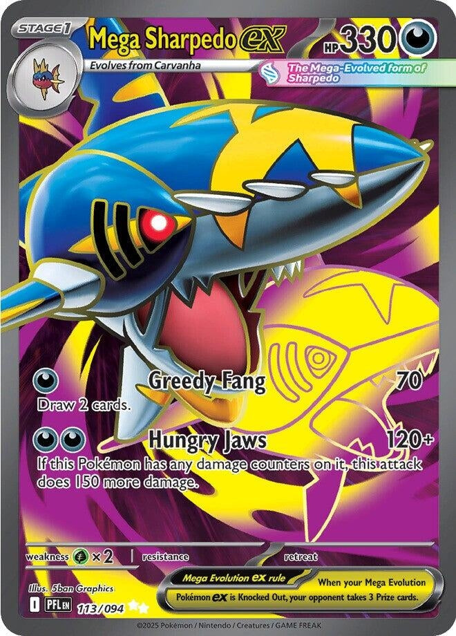 Image for Mega Sharpedo ex (113/094) (ME02: Phantasmal Flames) - Pokemon