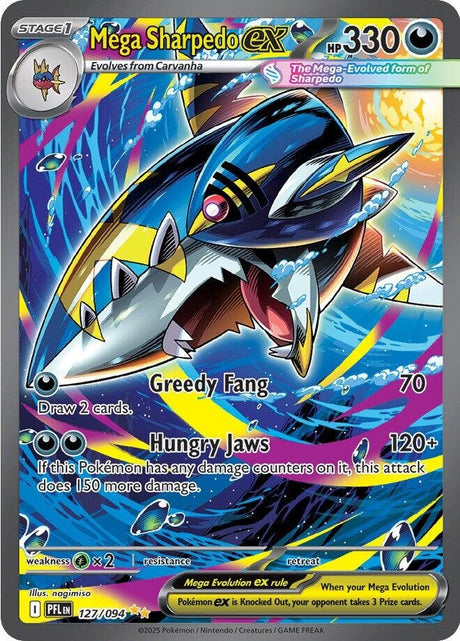 Image for Mega Sharpedo ex (127/094) (ME02: Phantasmal Flames) - Pokemon