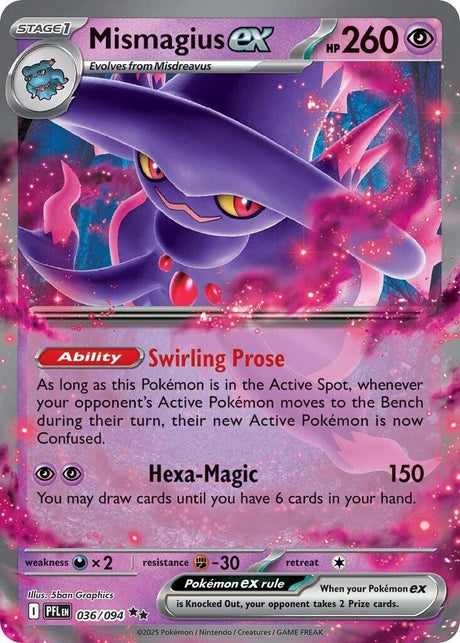 Image for Mismagius ex (036/094) (ME02: Phantasmal Flames) - Pokemon