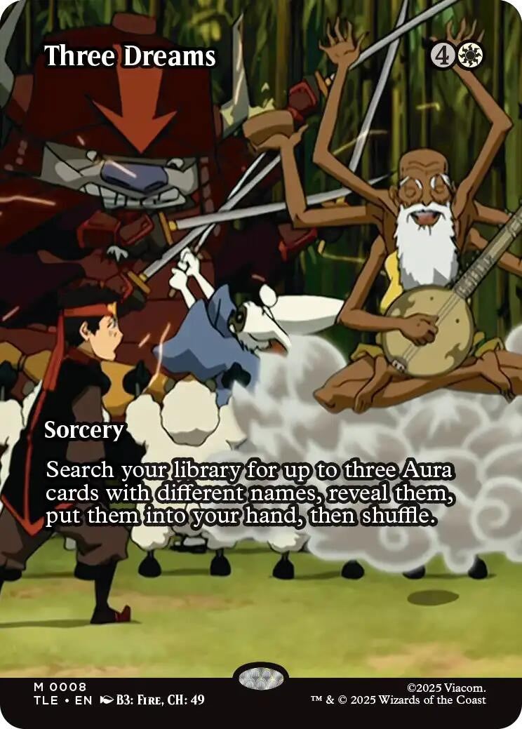 Image for Three Dreams (Borderless) (8) (Avatar: The Last Airbender: Eternal-Legal) - Magic: The Gathering