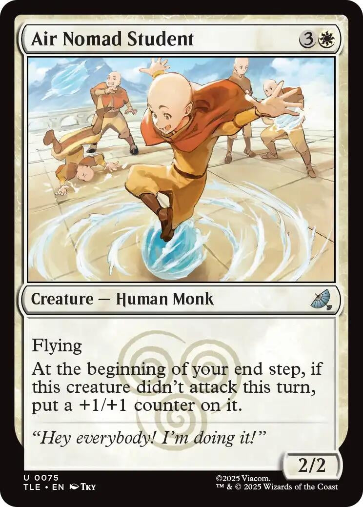 Image for Air Nomad Student (75) (Foil) (Avatar: The Last Airbender: Eternal-Legal) - Magic: The Gathering