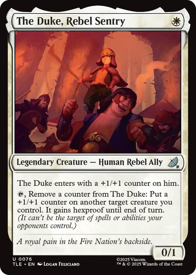 Image for The Duke, Rebel Sentry (76) (Foil) (Avatar: The Last Airbender: Eternal-Legal) - Magic: The Gathering