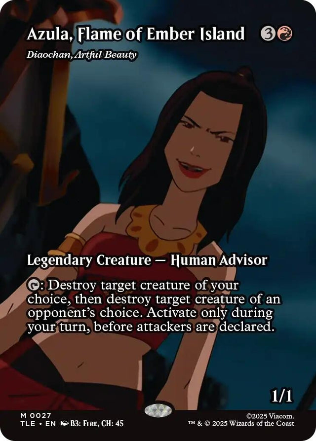 Image for Azula, Flame of Ember Island - Diaochan, Artful Beauty (Borderless) (27) (Foil) (Avatar: The Last Airbender: Eternal-Legal) - Magic: The Gathering