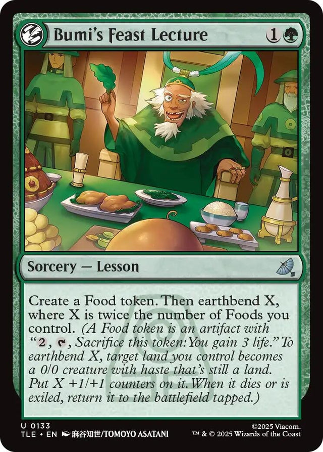 Image for Bumi's Feast Lecture (133) (Foil) (Avatar: The Last Airbender: Eternal-Legal) - Magic: The Gathering