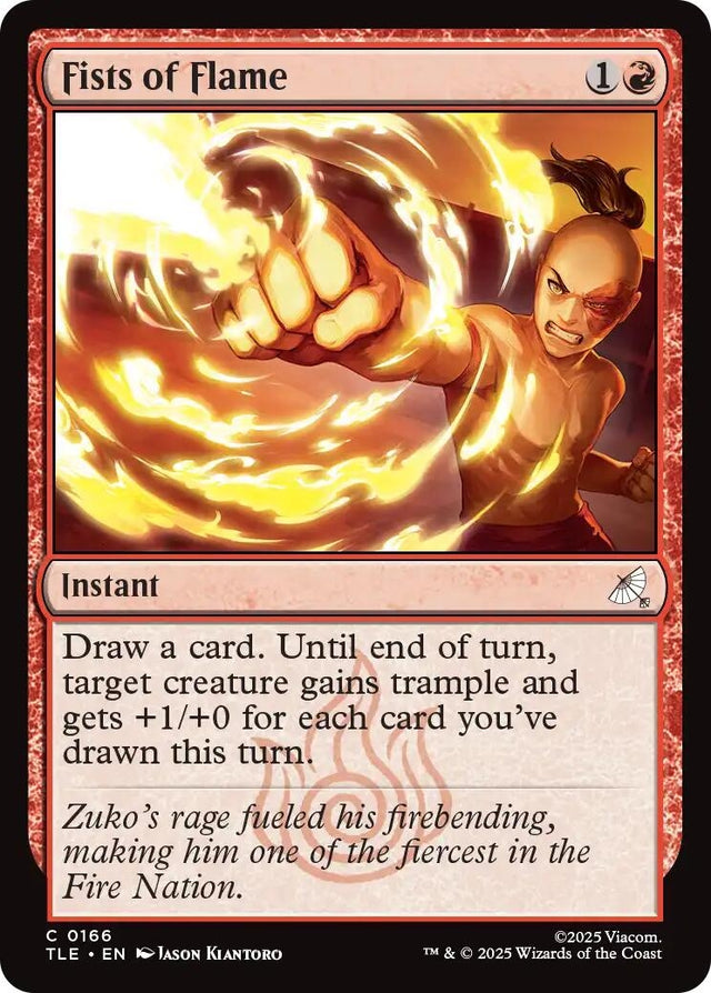 Image for Fists of Flame (166) (Foil) (Avatar: The Last Airbender: Eternal-Legal) - Magic: The Gathering