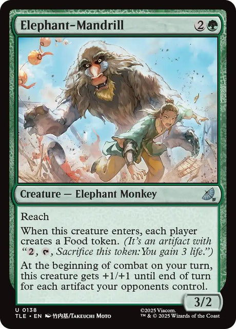 Image for Elephant-Mandrill (138) (Foil) (Avatar: The Last Airbender: Eternal-Legal) - Magic: The Gathering