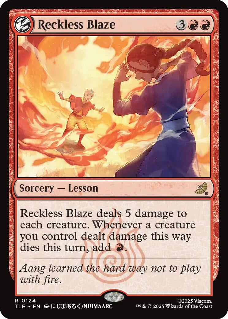 Image for Reckless Blaze (124) (Foil) (Avatar: The Last Airbender: Eternal-Legal) - Magic: The Gathering
