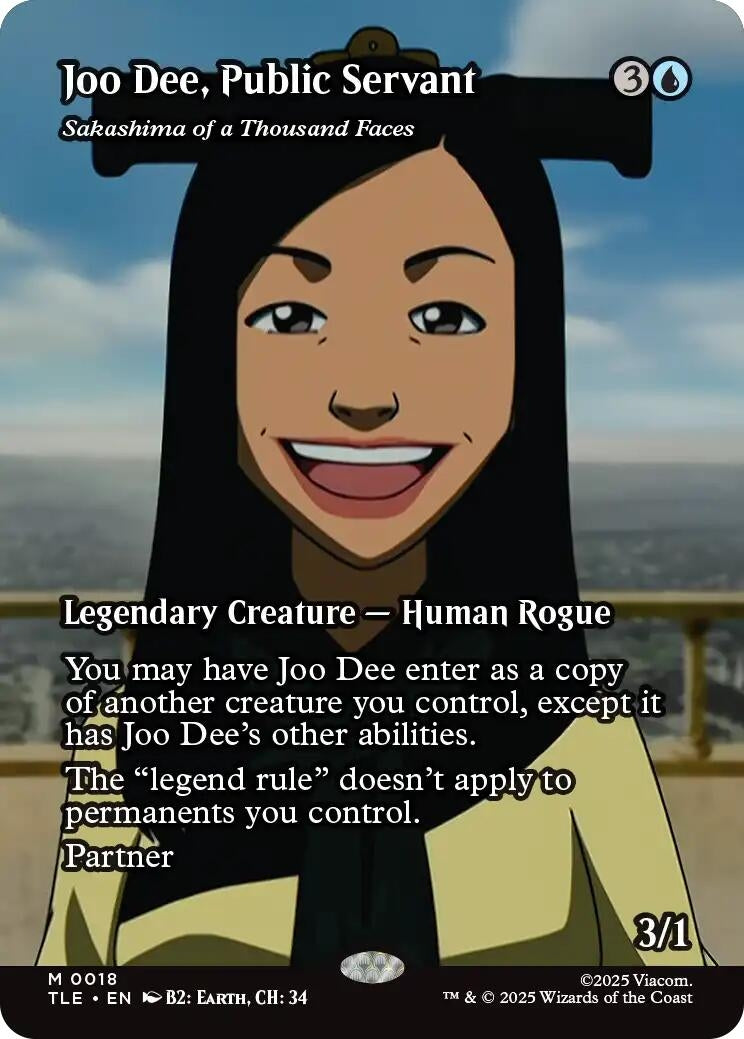 Image for Joo Dee, Public Servant - Sakashima of a Thousand Faces (Borderless) (18) (Foil) (Avatar: The Last Airbender: Eternal-Legal) - Magic: The Gathering
