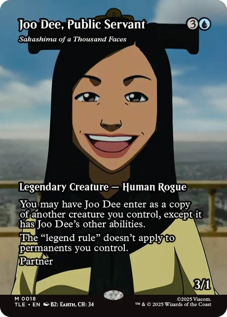 Image for Joo Dee, Public Servant - Sakashima of a Thousand Faces (Borderless) (18) (Foil) (Avatar: The Last Airbender: Eternal-Legal) - Magic: The Gathering