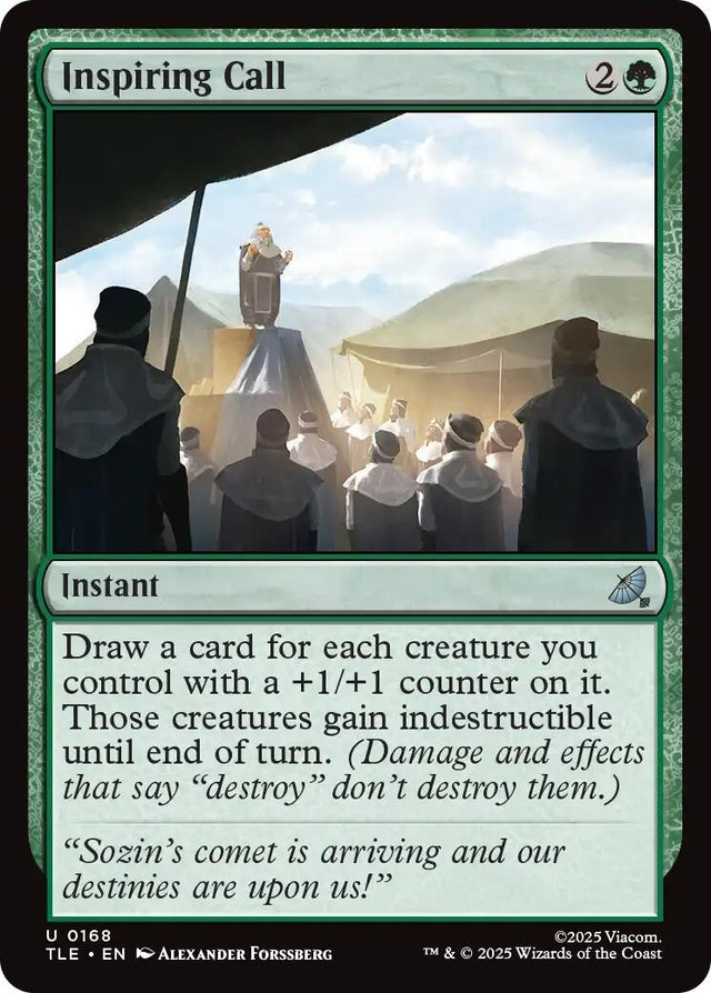 Image for Inspiring Call (168) (Foil) (Avatar: The Last Airbender: Eternal-Legal) - Magic: The Gathering