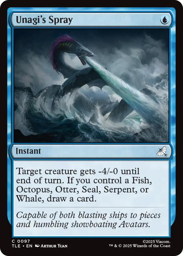 Image for Unagi's Spray (97) (Foil) (Avatar: The Last Airbender: Eternal-Legal) - Magic: The Gathering