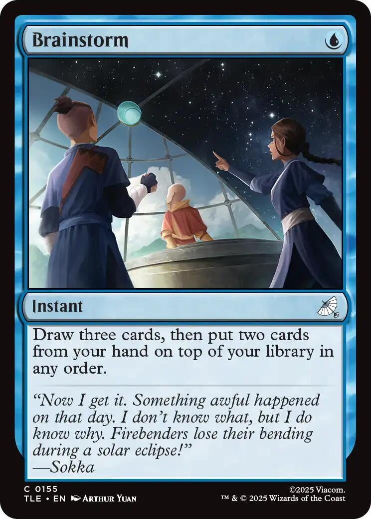 Image for Brainstorm (155) (Foil) (Avatar: The Last Airbender: Eternal-Legal) - Magic: The Gathering