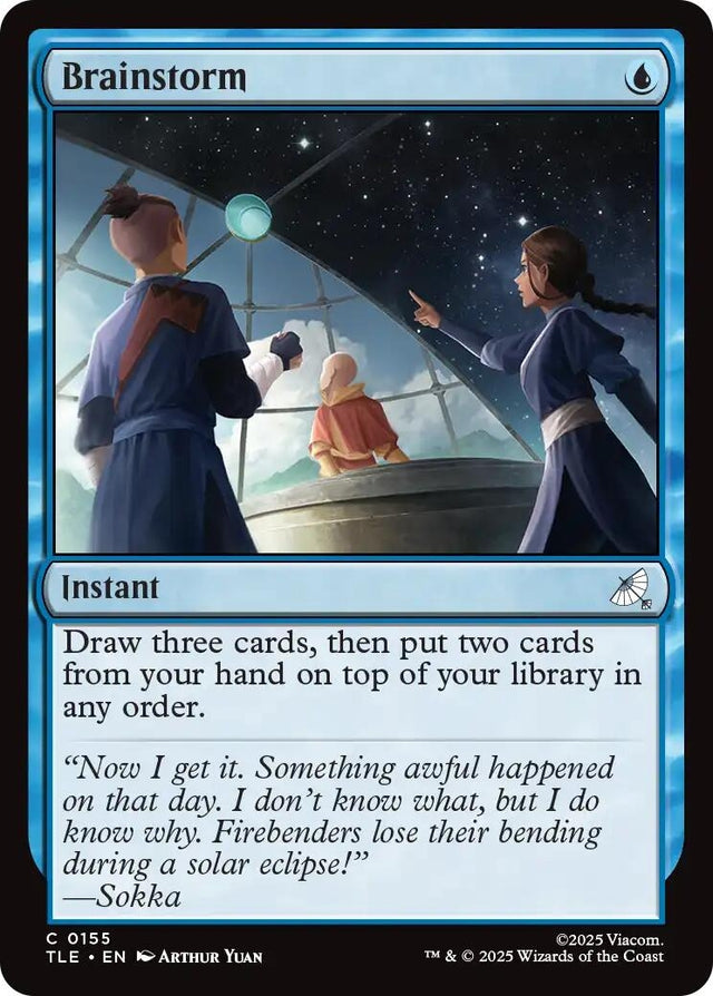Image for Brainstorm (155) (Foil) (Avatar: The Last Airbender: Eternal-Legal) - Magic: The Gathering