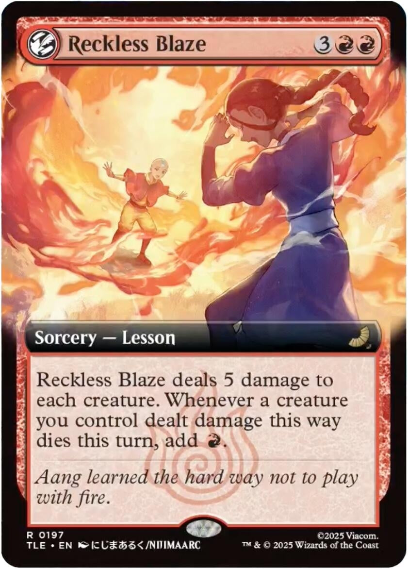 Image for Reckless Blaze (Extended Art) (197) (Foil) (Avatar: The Last Airbender: Eternal-Legal) - Magic: The Gathering