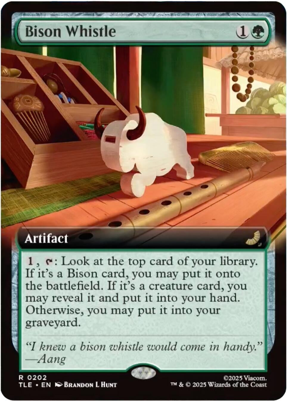Image for Bison Whistle (Extended Art) (202) (Foil) (Avatar: The Last Airbender: Eternal-Legal) - Magic: The Gathering