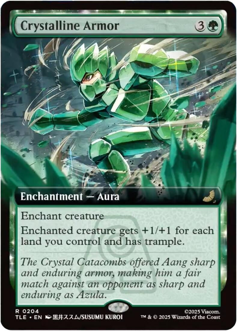 Image for Crystalline Armor (Extended Art) (204) (Foil) (Avatar: The Last Airbender: Eternal-Legal) - Magic: The Gathering