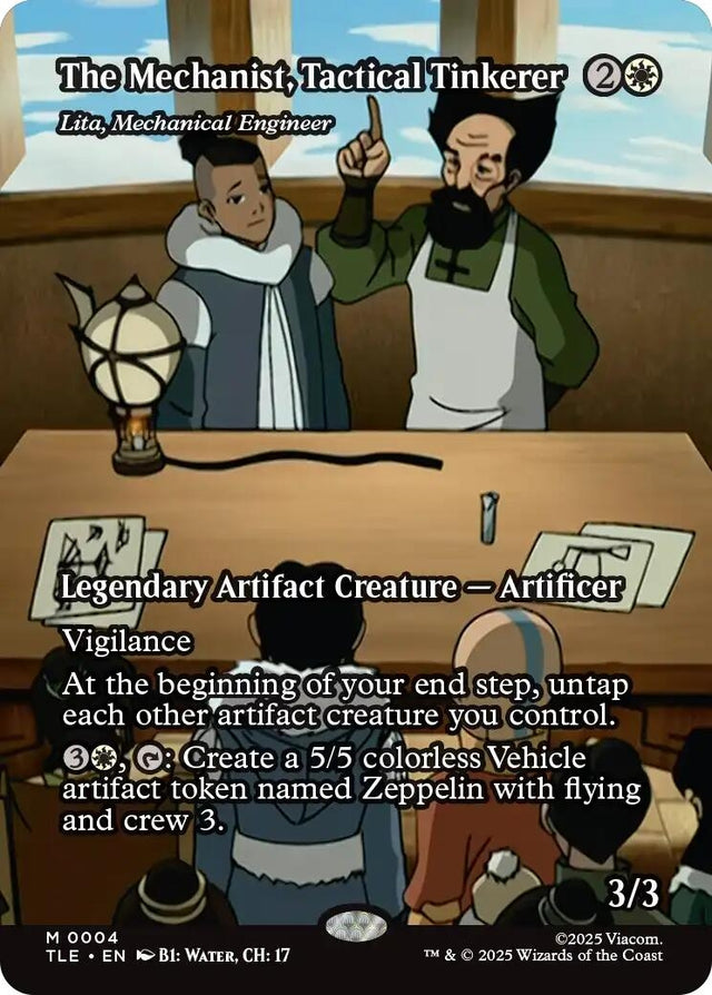 Image for The Mechanist, Tactical Tinkerer - Lita, Mechanical Engineer (Borderless) (4) (Avatar: The Last Airbender: Eternal-Legal) - Magic: The Gathering