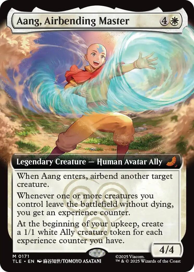 Image for Aang, Airbending Master (Extended Art) (171) (Foil) (Avatar: The Last Airbender: Eternal-Legal) - Magic: The Gathering