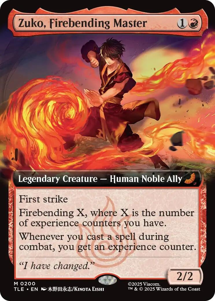 Image for Zuko, Firebending Master (Extended Art) (200) (Foil) (Avatar: The Last Airbender: Eternal-Legal) - Magic: The Gathering