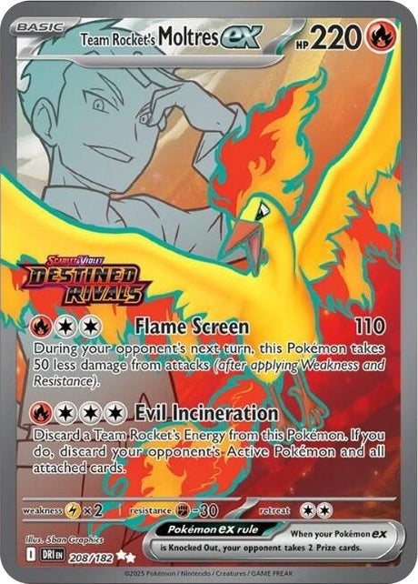 Team Rocket's Moltres ex - 208/182 (Destined Rivals Stamp) (208/182) (Holofoil) (Miscellaneous Cards & Products)
