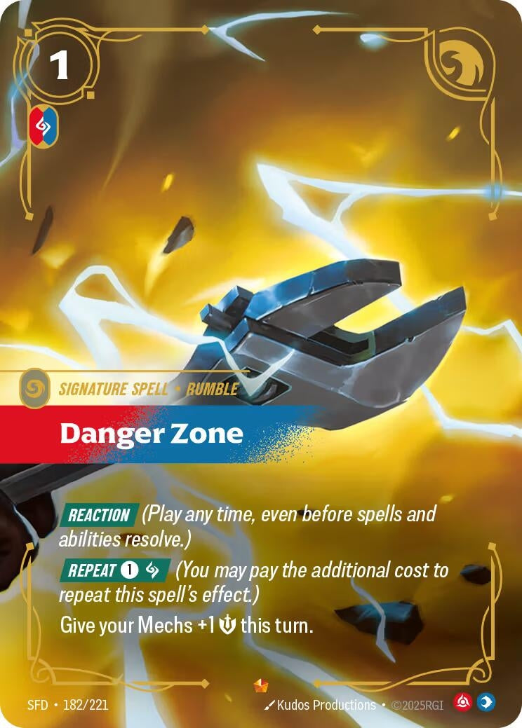 Image for Danger Zone (182/221) (Foil) (Spiritforged) - Riftbound: League of Legends Trading Card Game