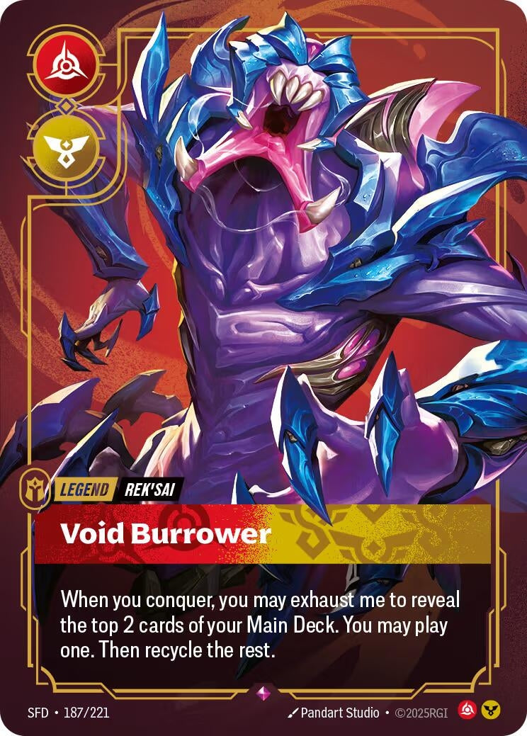 Image for Rek'sai - Void Burrower (187/221) (Foil) (Spiritforged) - Riftbound: League of Legends Trading Card Game