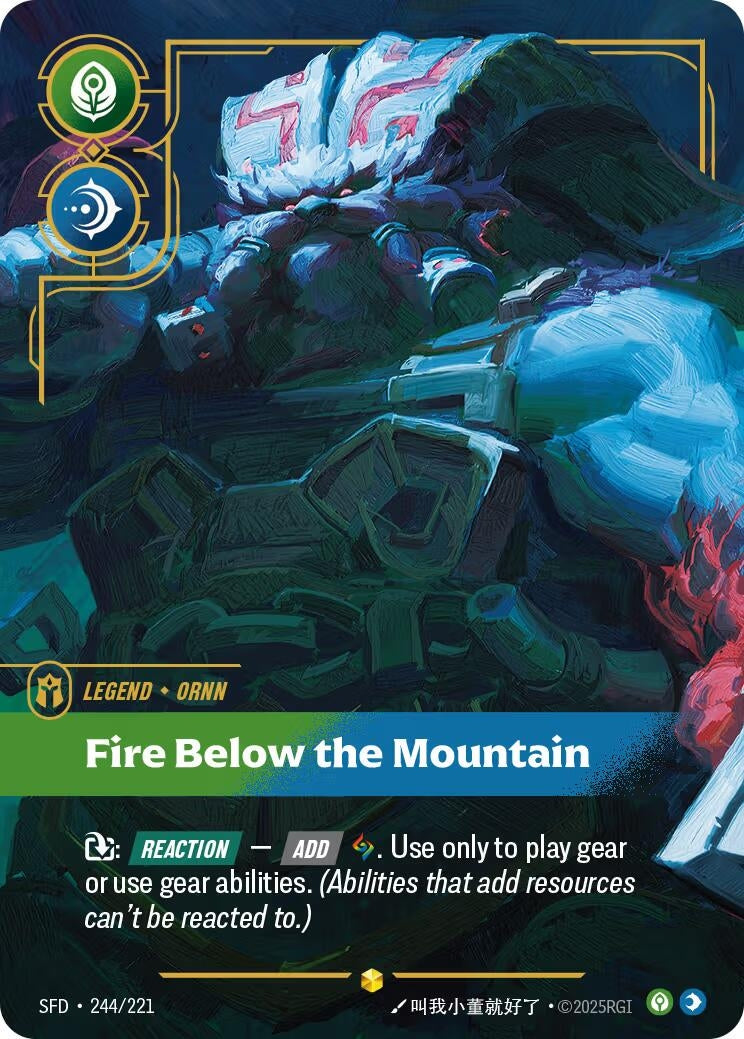 Image for Ornn - Fire Below the Mountain (Overnumbered) (244/221) (Foil) (Spiritforged) - Riftbound: League of Legends Trading Card Game
